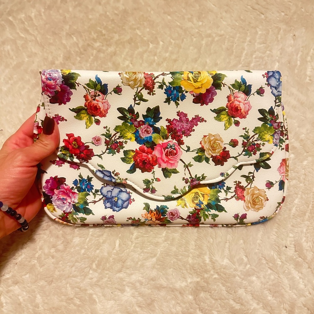 BRAND NEW David's Bridal Multicolor Floral Heels come with matching purse!!! - Picture 6 of 8